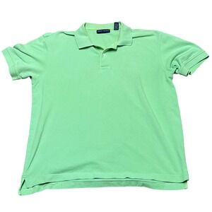 Grant Thomas Lime Green Pique Polo‎ Shirt Short Sleeve Men's L